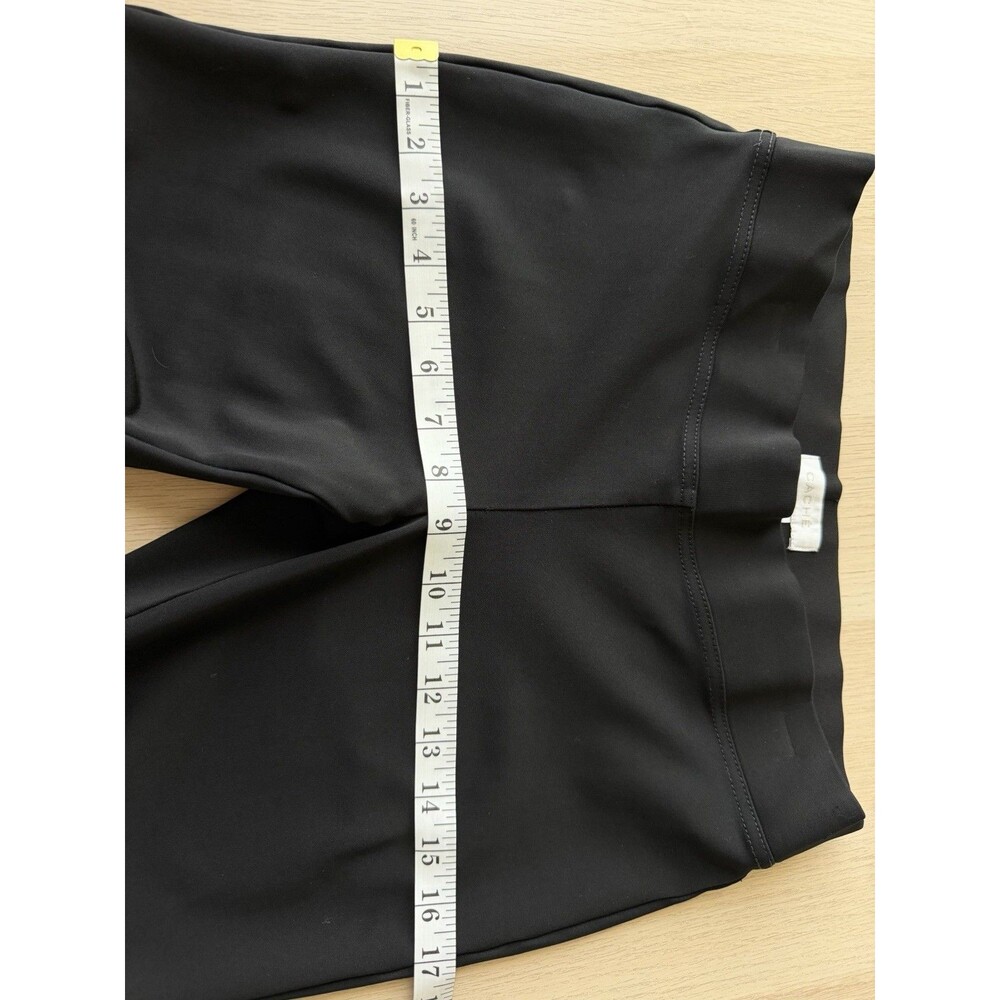 Cache Black Ankle Cutout Leggings Women Glam Pants Laser Stretch Elastic Waist M - Picture 8 of 10